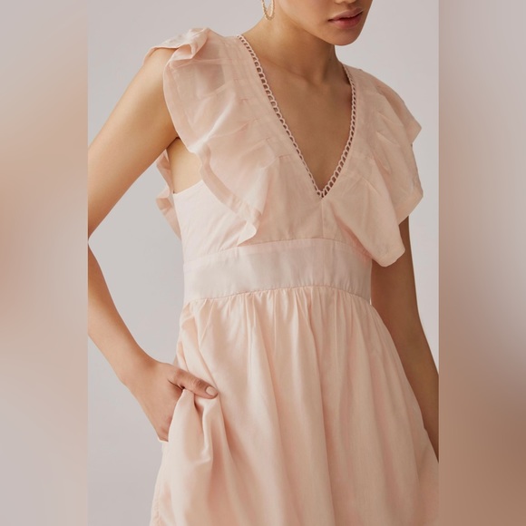 Anthropologie V-Neck Plunge Tunic Mini Dress - Picture 4 of 14